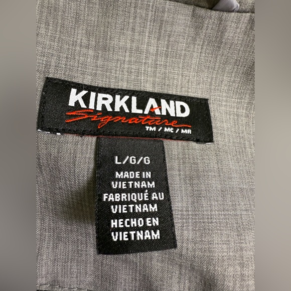 Kirkland Signature Gray Hooded Trench Coat Jacket Waterproof Size Large - Picture 7 of 10